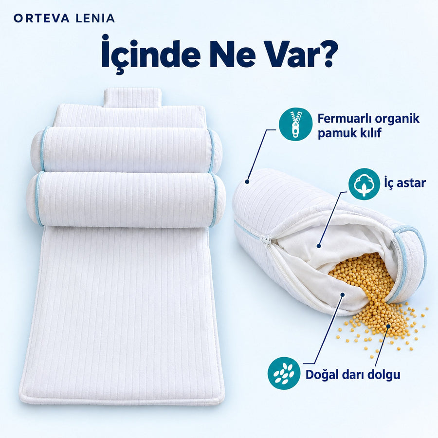 İçinde ne var: darı dolgu ve organik pamuk kılıf