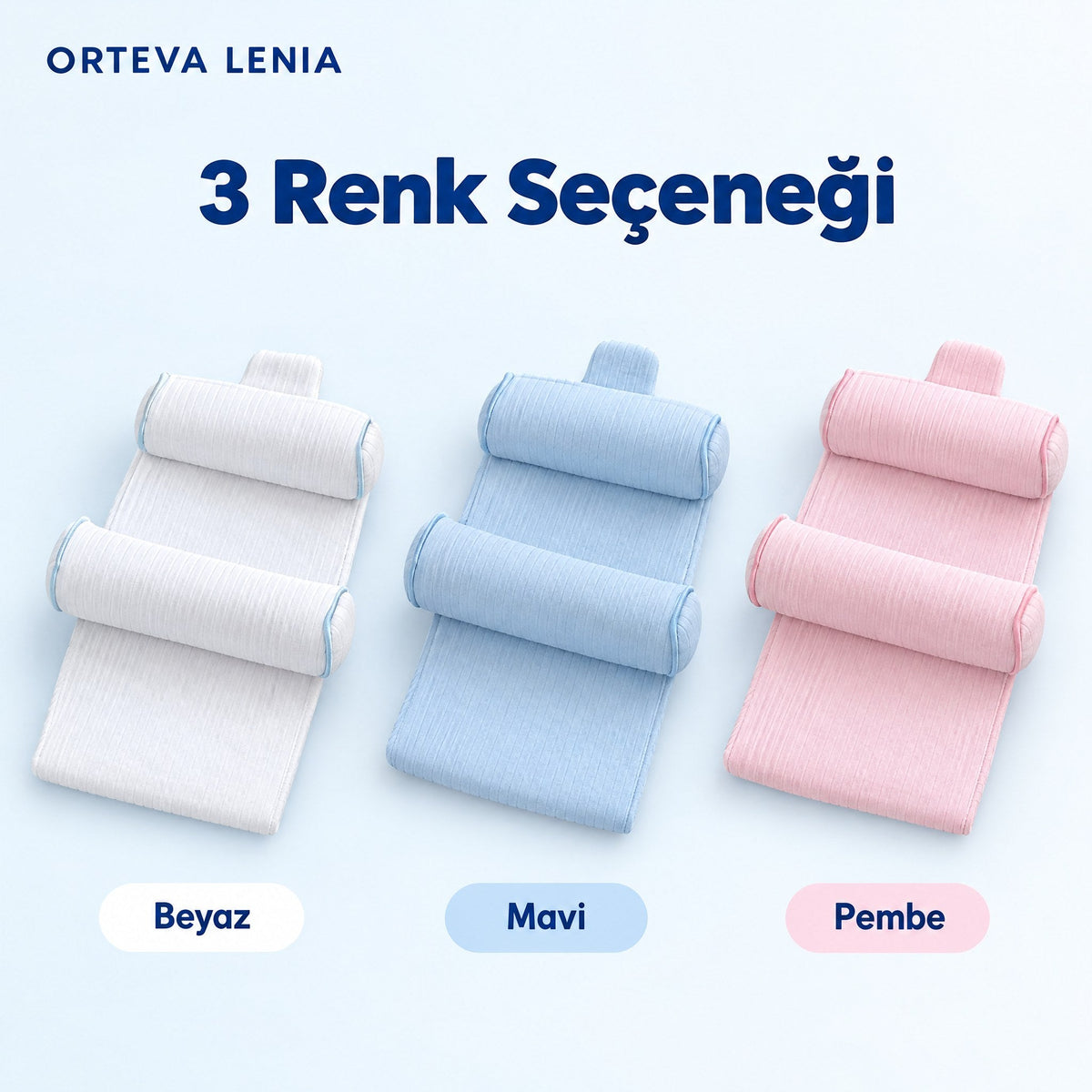 Renkler: beyaz, mavi, pembe